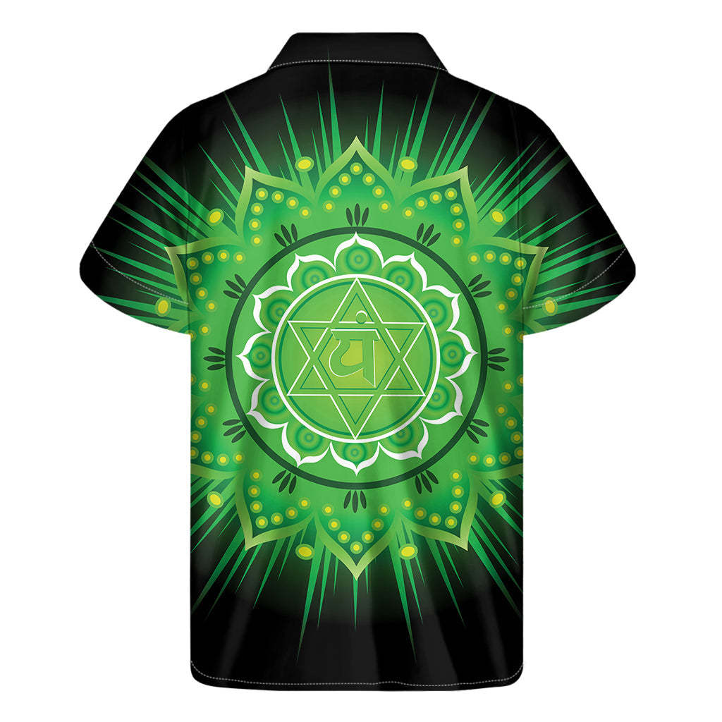 Anahata Chakra Mandala Print Hawaiian Short Sleeve Shirt - 2