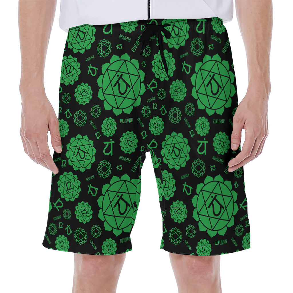 Anahata Chakra Print Hawaiian Men&#39;s Beach Shorts - 1