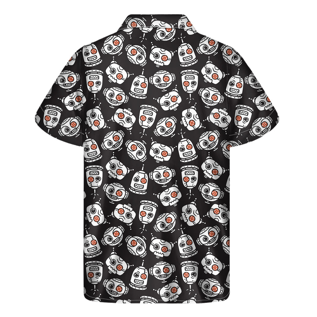 Angry Robot Aloha: Men&#39;s Hawaiian Shirt with Short Sleeves - 2