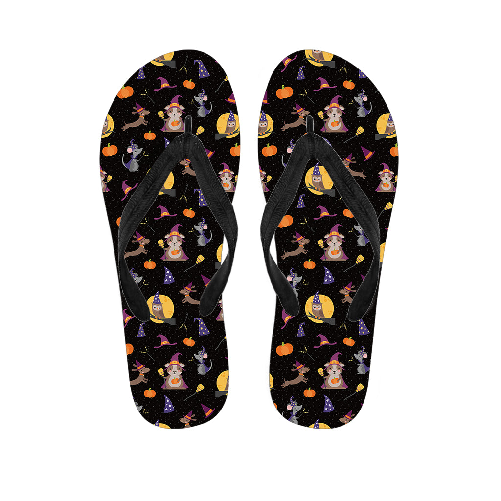 Animal Wizard Pattern Print Hawaiian Flip Flops: Complete Your Island Outfit - 1