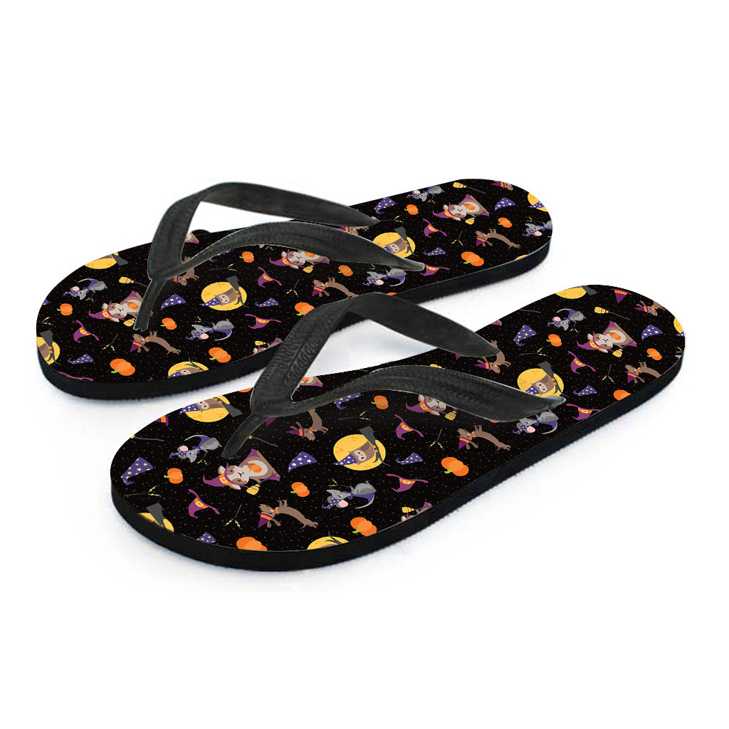 Animal Wizard Pattern Print Hawaiian Flip Flops: Complete Your Island Outfit - 2