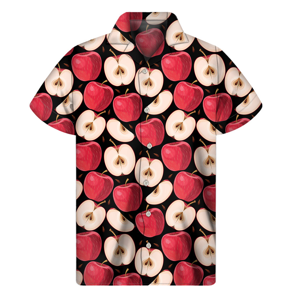 Apple Pattern Hawaiian Short Sleeve Shirt: Embrace the Aloha Spirit - 1