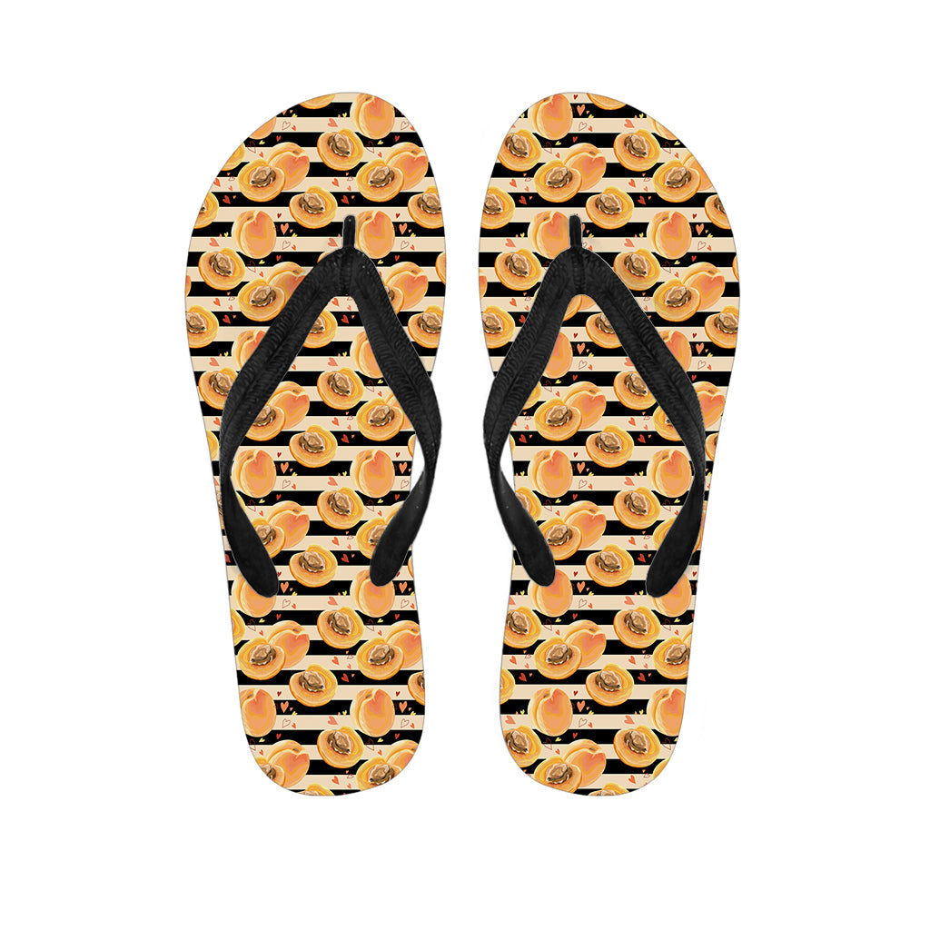 Apricot Fruit Striped Hawaiian Flip Flop Ensemble - 1