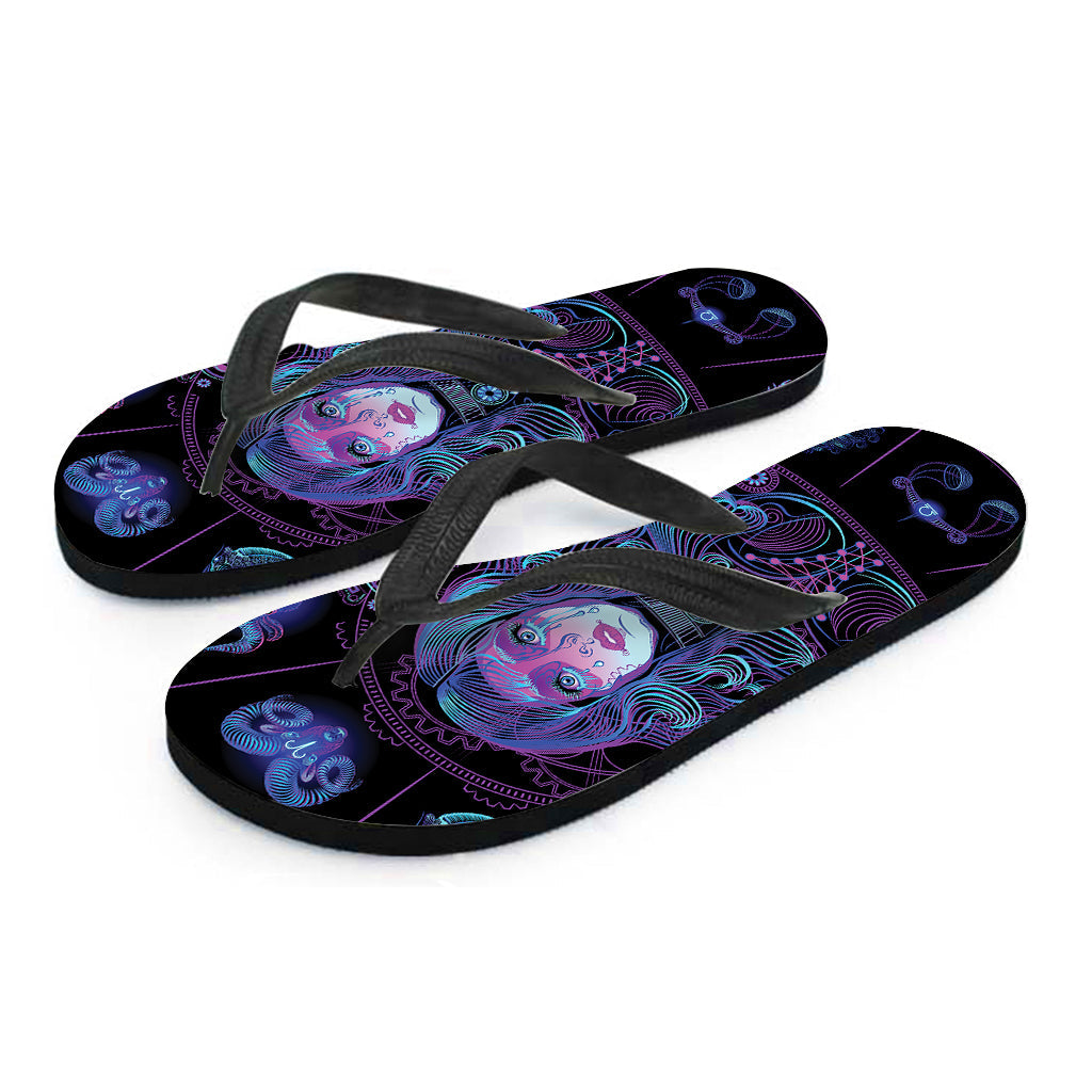 Aquarius and Astrological Signs Hawaiian Flip Flops Set - 2