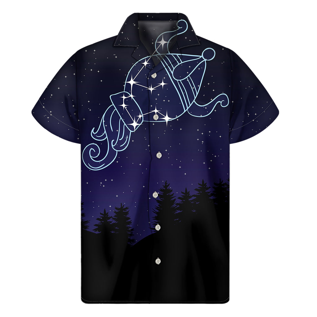 Aquarius Constellation Aloha Shirt: Embrace the Hawaiian Vibes! - 1