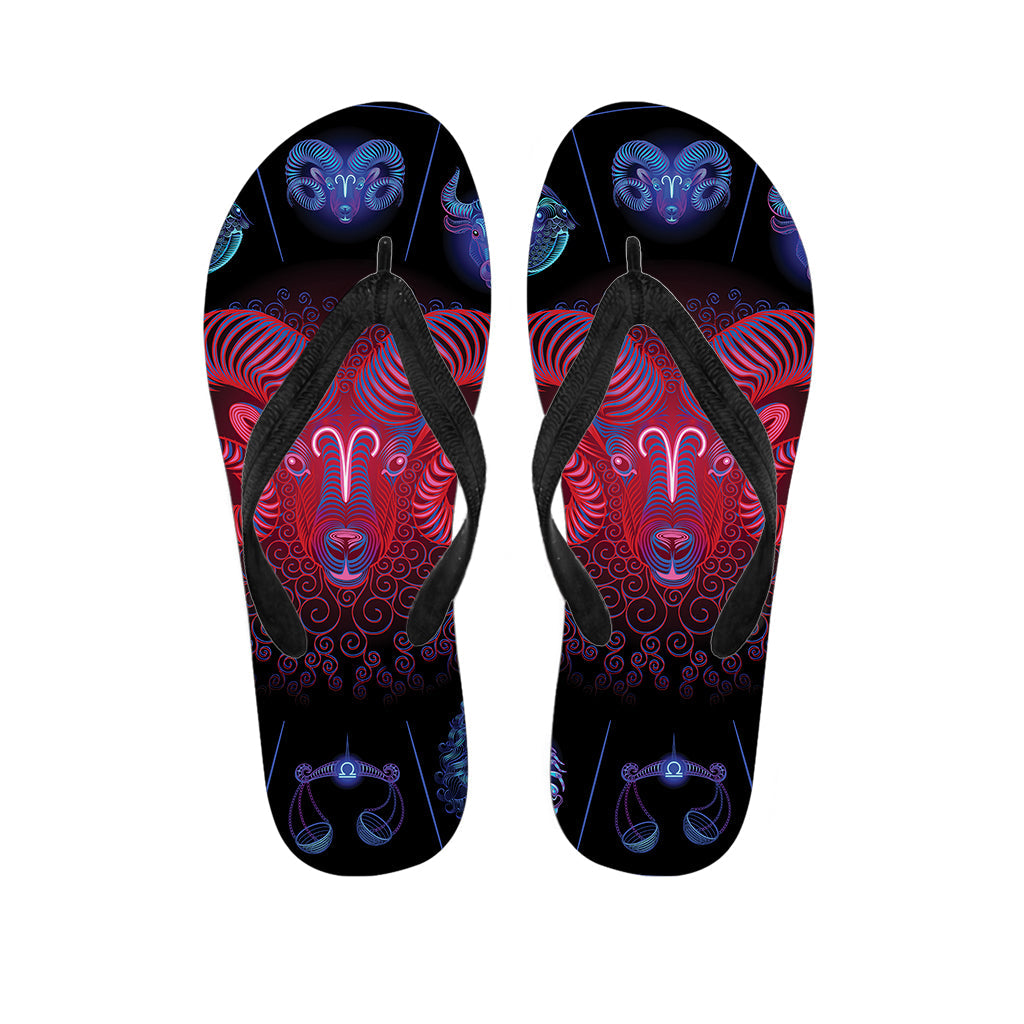 Aries Astrological Sign Hawaiian Flip Flops: The Perfect Addition to Your Hawaiian Outfit - 1