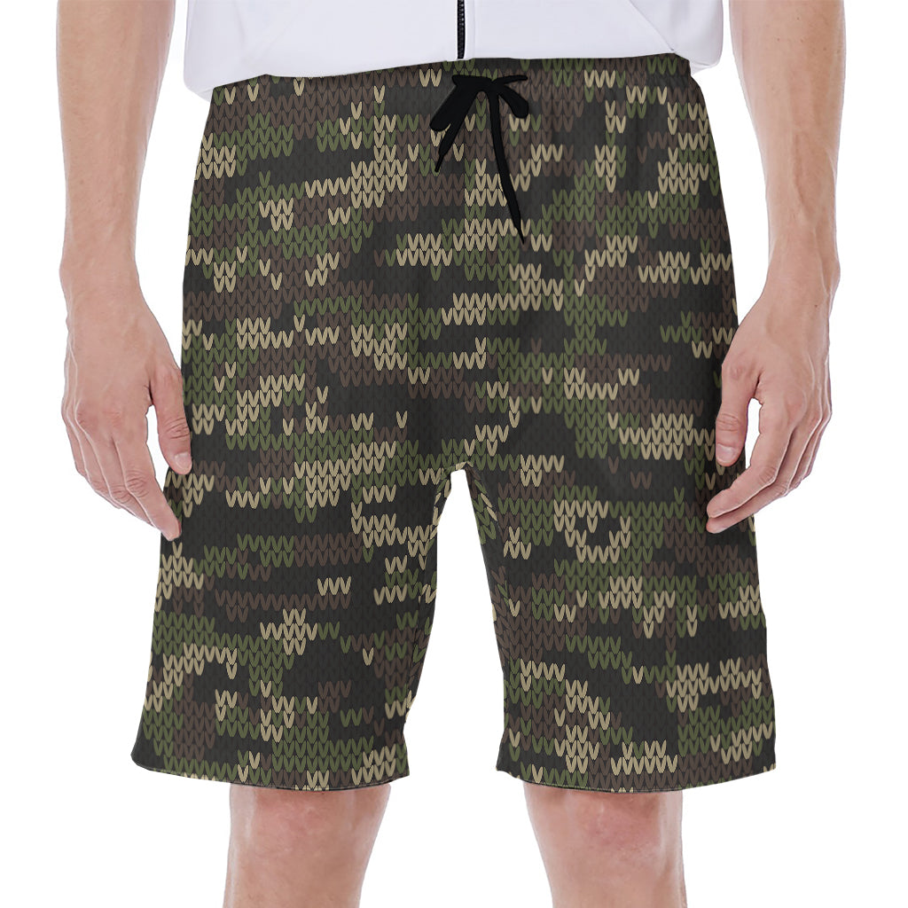 Army Camouflage Hawaiian Men's Beach Shorts - 1