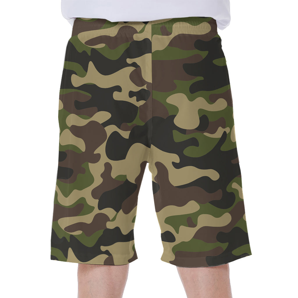 Army Green Camouflage Hawaiian Men&#39;s Beach Shorts - Embrace the Island Vibe! - 2