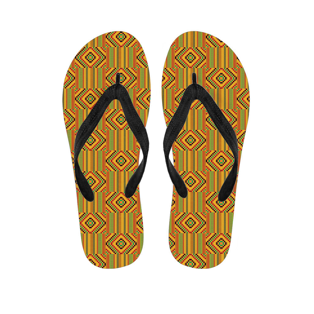 Ashanti Kente Pattern Hawaiian Flip Flops: Walk in Style! - 1