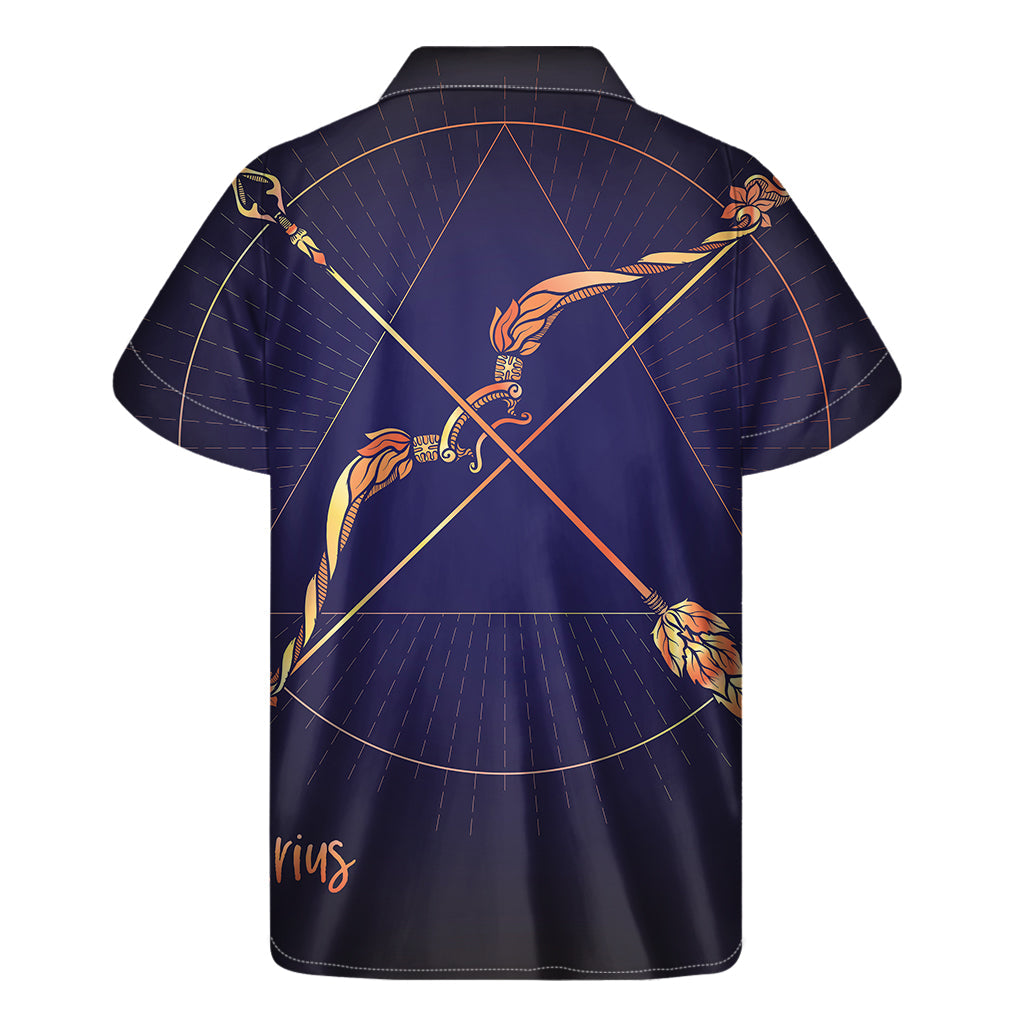 Island Vibes: Astrological Sagittarius Hawaiian Short Sleeve Shirt - 2