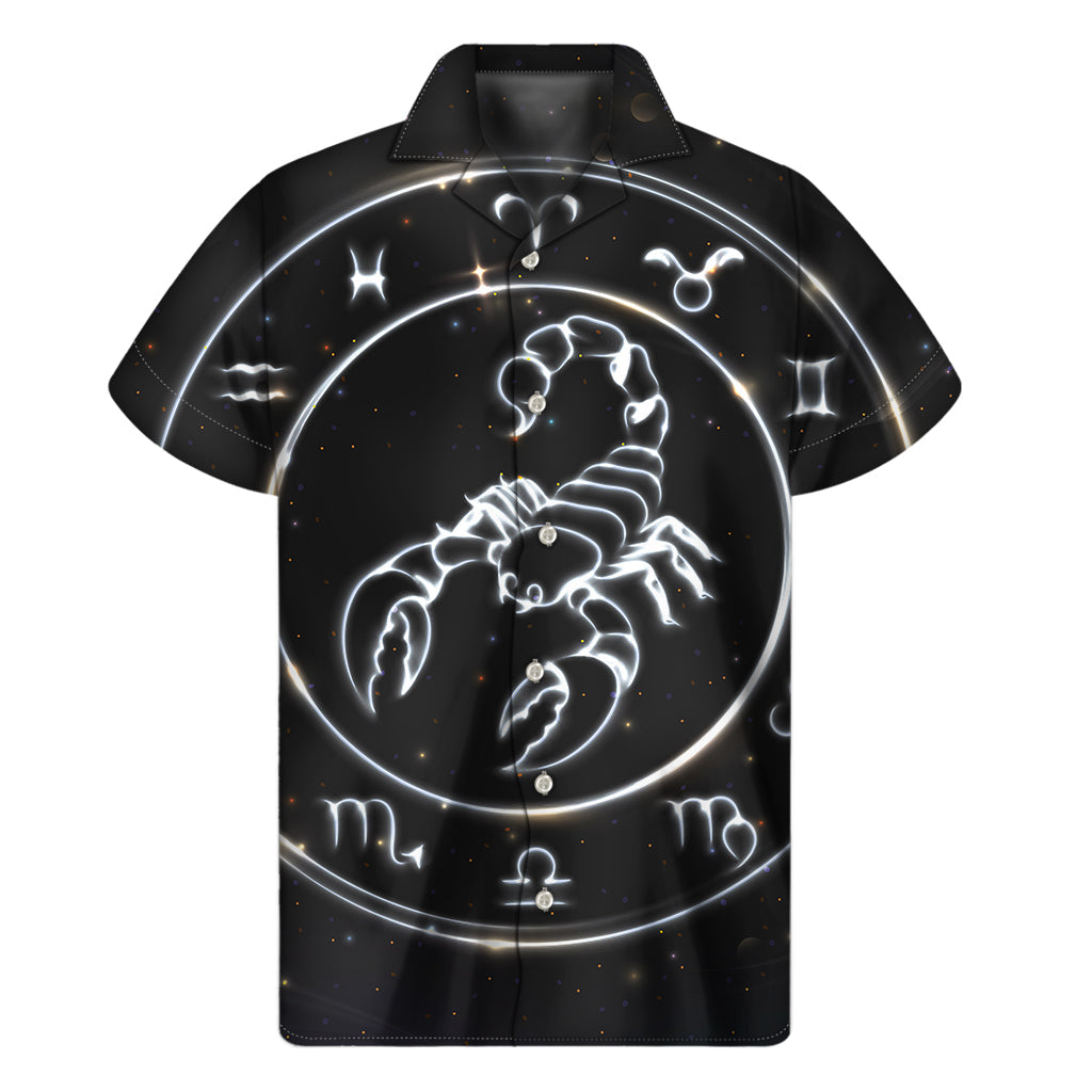 Hawaiian Astrology Scorpio Print Short Sleeve Shirt - 1