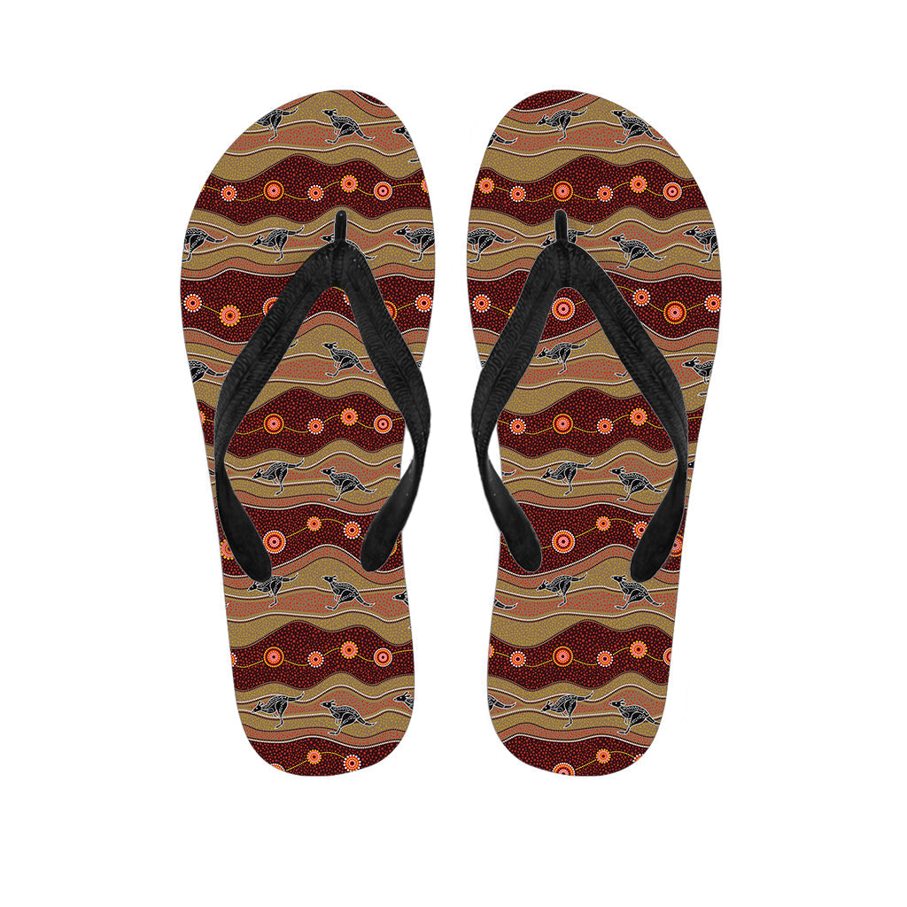 Authentic Hawaiian Flip Flops: Embrace the Island Vibe with Kangaroo Print - 1