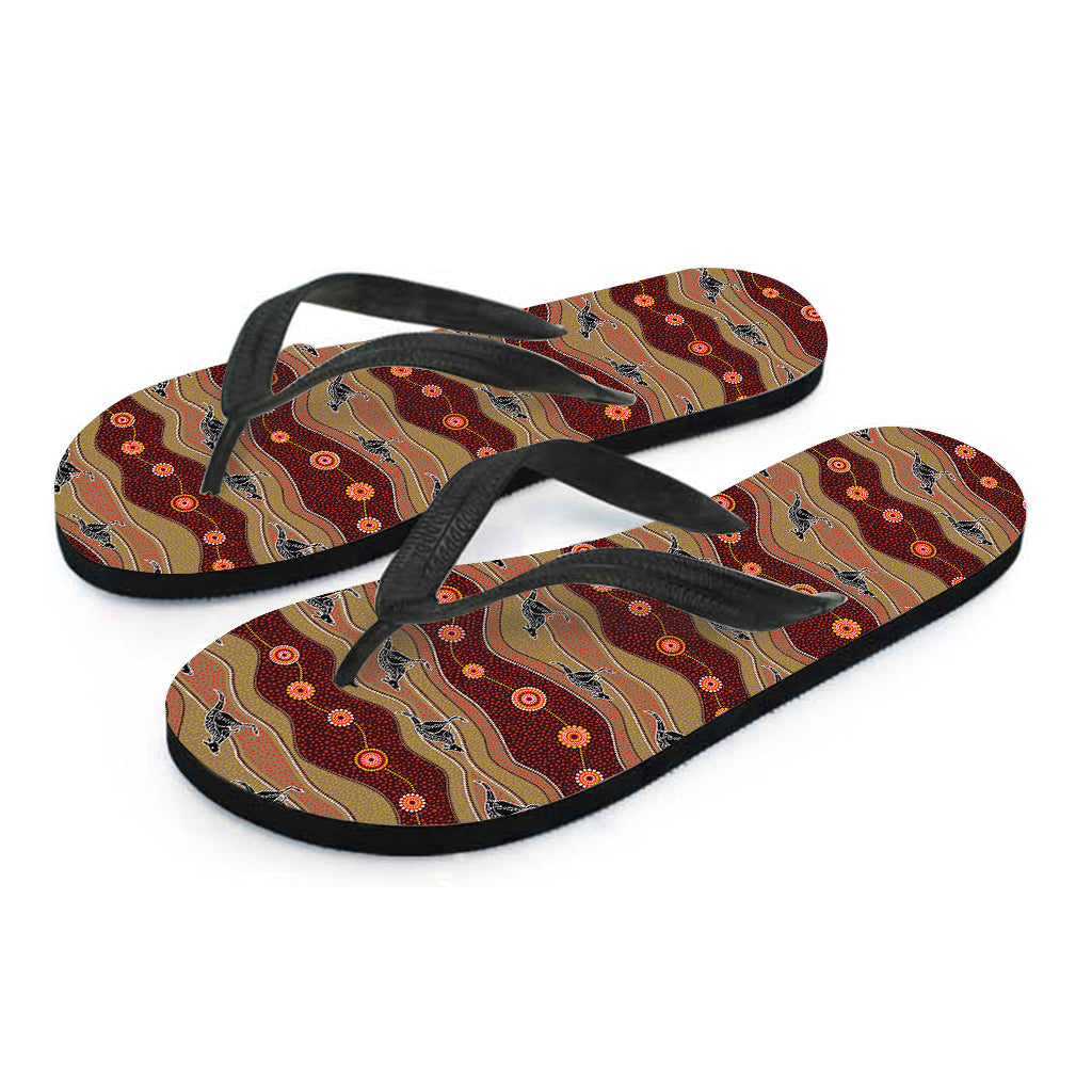 Authentic Hawaiian Flip Flops: Embrace the Island Vibe with Kangaroo Print - 1