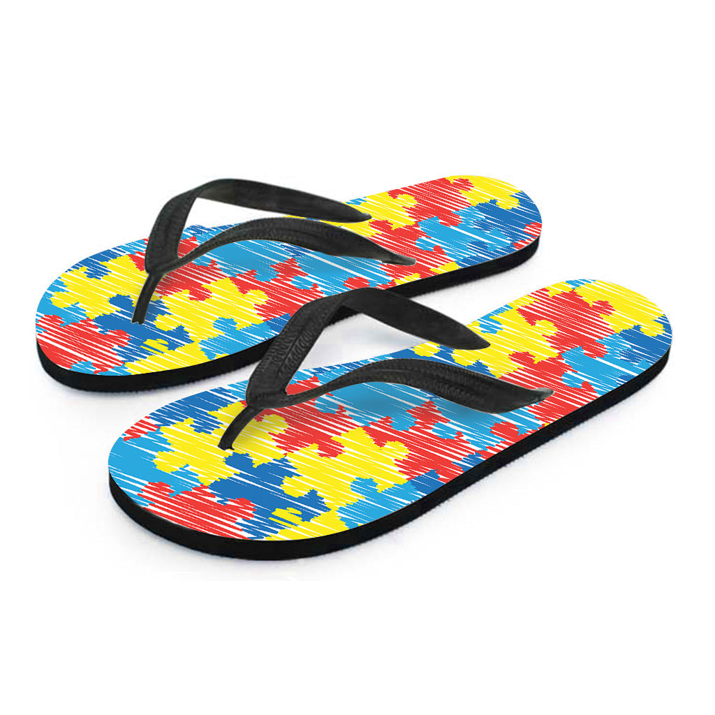 Autism Awareness Hawaiian Flip Flops: Stylish and Supportive - 1