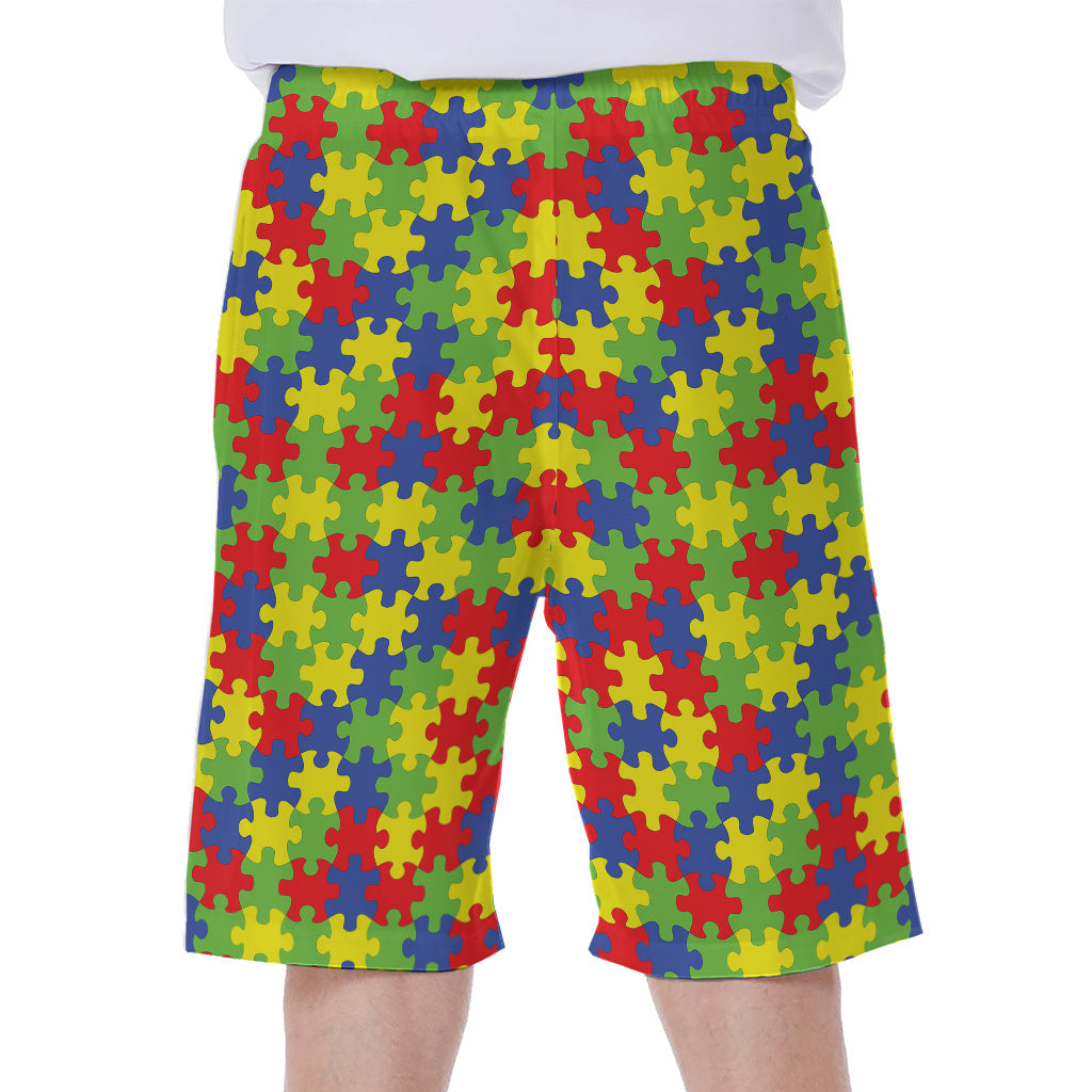 Autism Awareness Hawaiian Men's Beach Shorts - 1