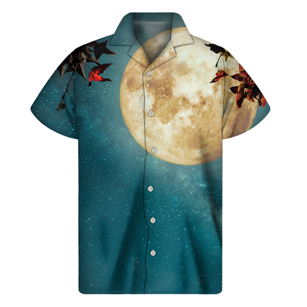 Autumn Full Moon Hawaiian Short Sleeve Shirt - 1