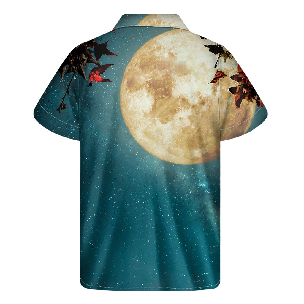 Autumn Full Moon Hawaiian Short Sleeve Shirt - 1