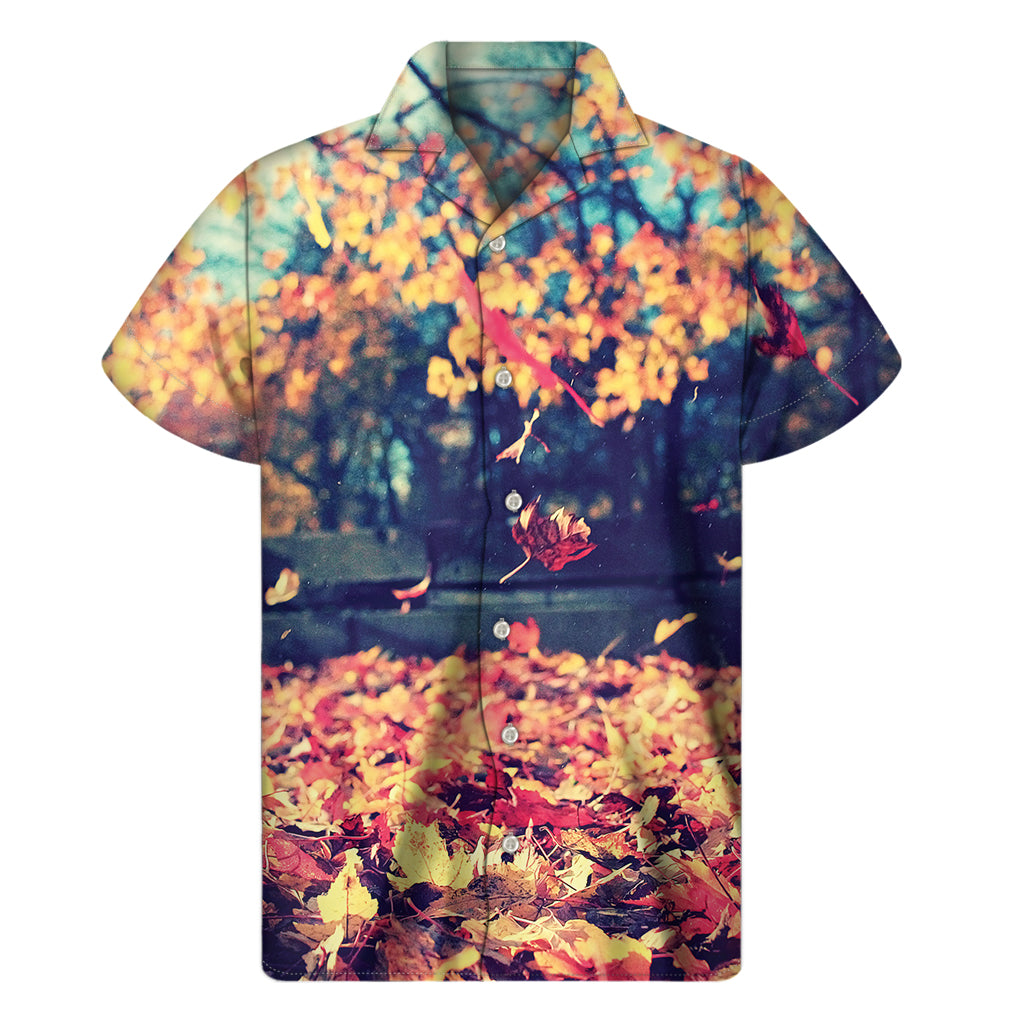 Autumn Leaves Hawaiian Shirt for Men - 1