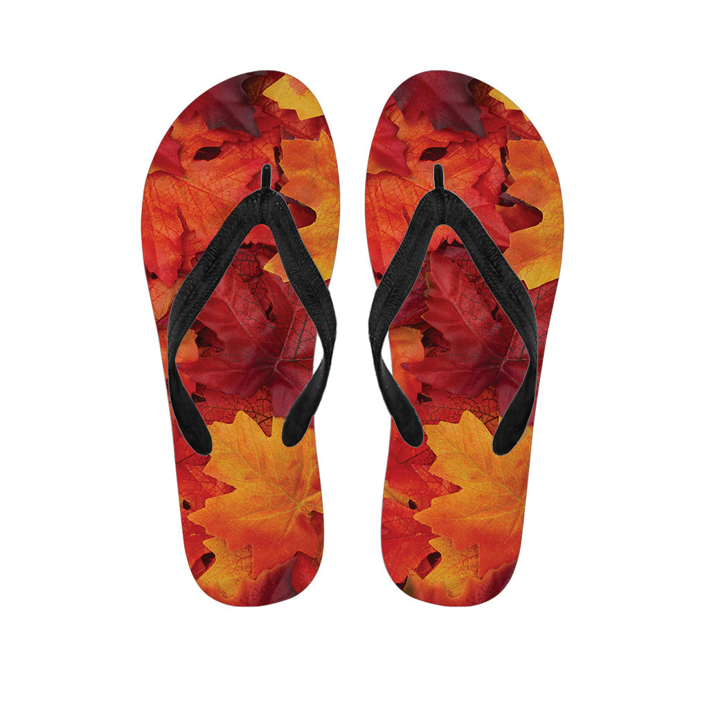 Autumn Maple Leaf Hawaiian Flip Flop Ensemble - 1