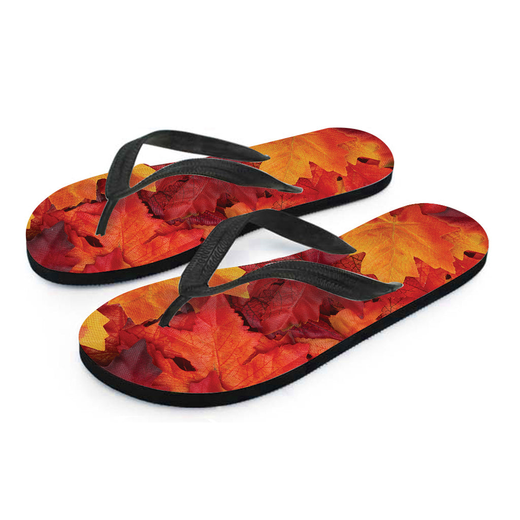 Autumn Maple Leaf Hawaiian Flip Flop Ensemble - 2