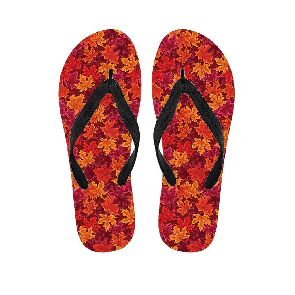 Autumn Maple Leaves Hawaiian Flip Flops: Perfect for Your Island Style - 1