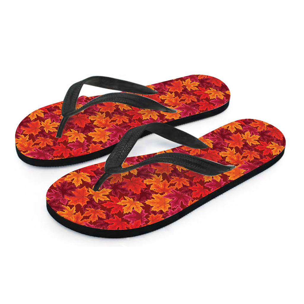 Autumn Maple Leaves Hawaiian Flip Flops: Perfect for Your Island Style - 1