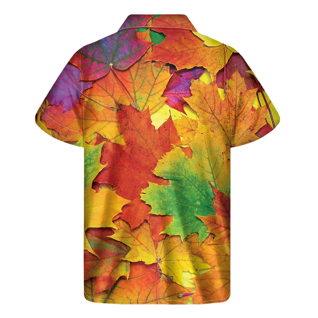 Autumn Maple Leaves Hawaiian Short Sleeve Shirt - 1