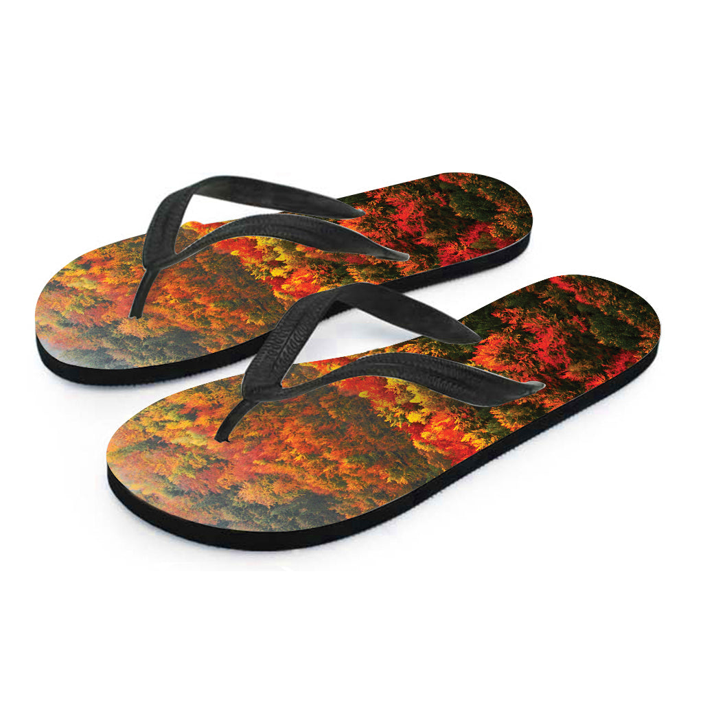 Autumn Mountain Print Hawaiian Flip Flops: The Perfect Accessory for Your Island Outfit - 2