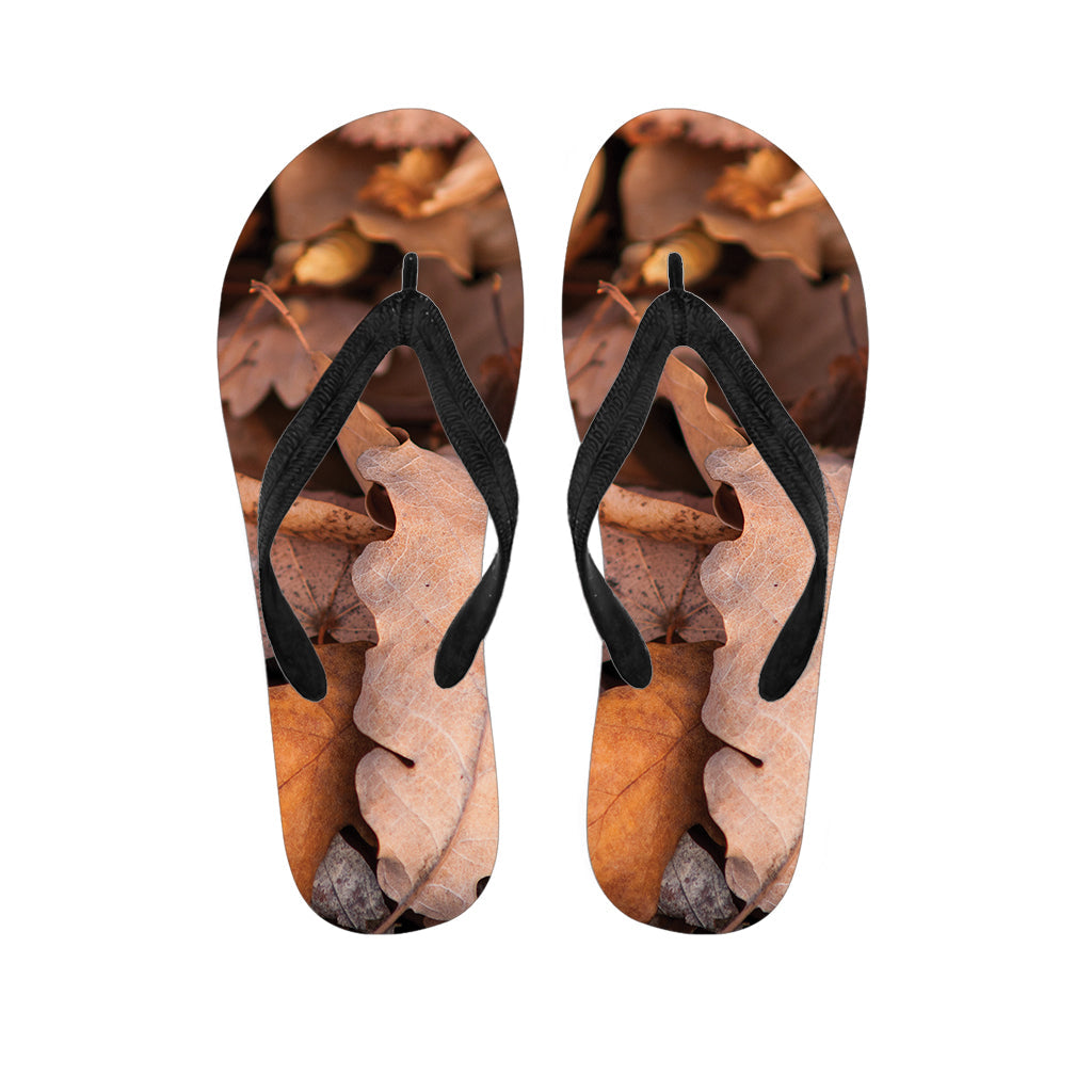 Autumn Oak Leaf Hawaiian Flip Flops: Embrace Island Style with Every Step - 1