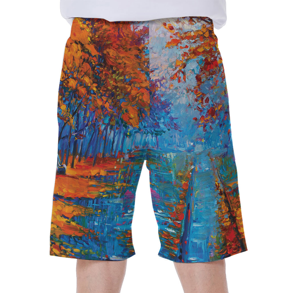 Autumn Painting Print Hawaiian Men&#39;s Beach Shorts - 2