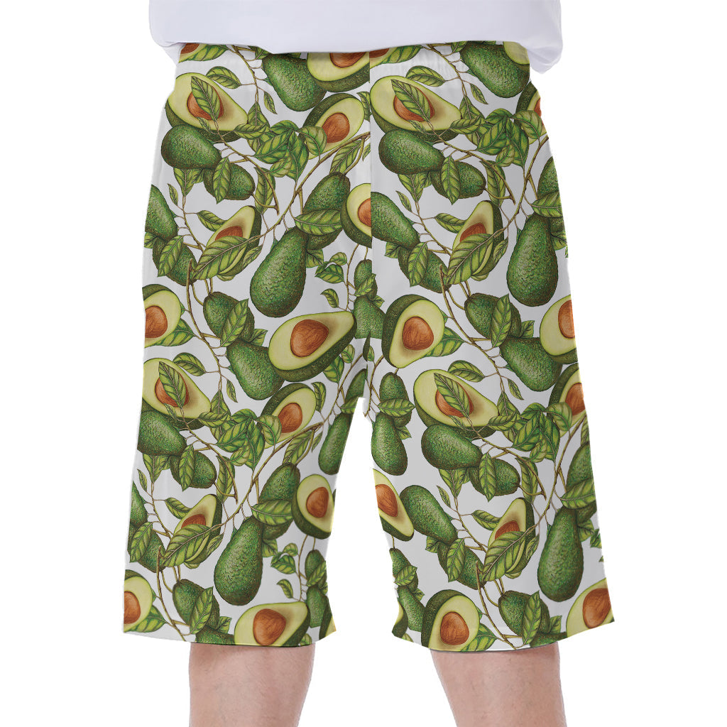 Avocado Delight: Hawaiian Men's Beach Shorts for the Tropical Gentleman - 1