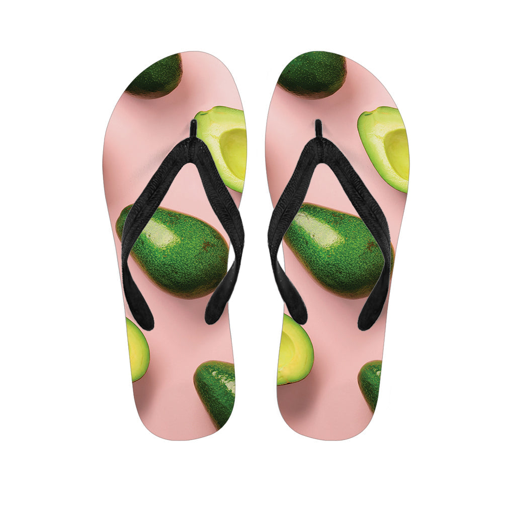 Avocado Cut in Half Pattern Print Hawaiian Flip Flops - Perfect for Your Tropical Outfit - 1