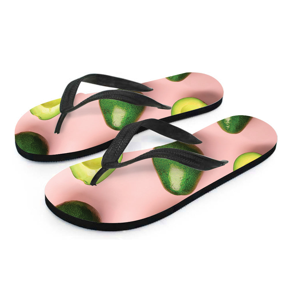 Avocado Cut in Half Pattern Print Hawaiian Flip Flops - Perfect for Your Tropical Outfit - 2