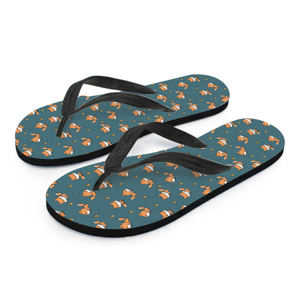 Baby Fox Pattern Hawaiian Flip Flops: A Fun Addition to Your Island Outfit - 2