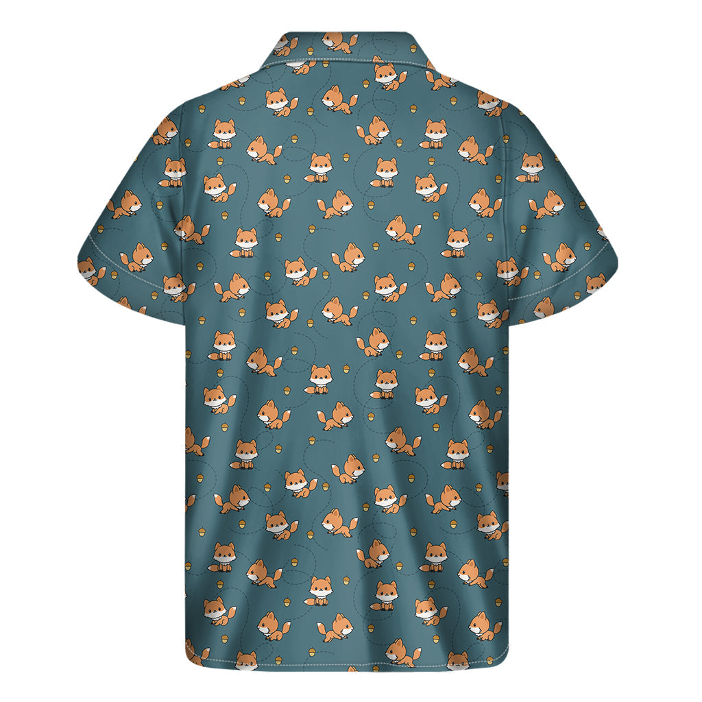 Baby Fox Aloha: Men's Hawaiian Short Sleeve Shirt - 1