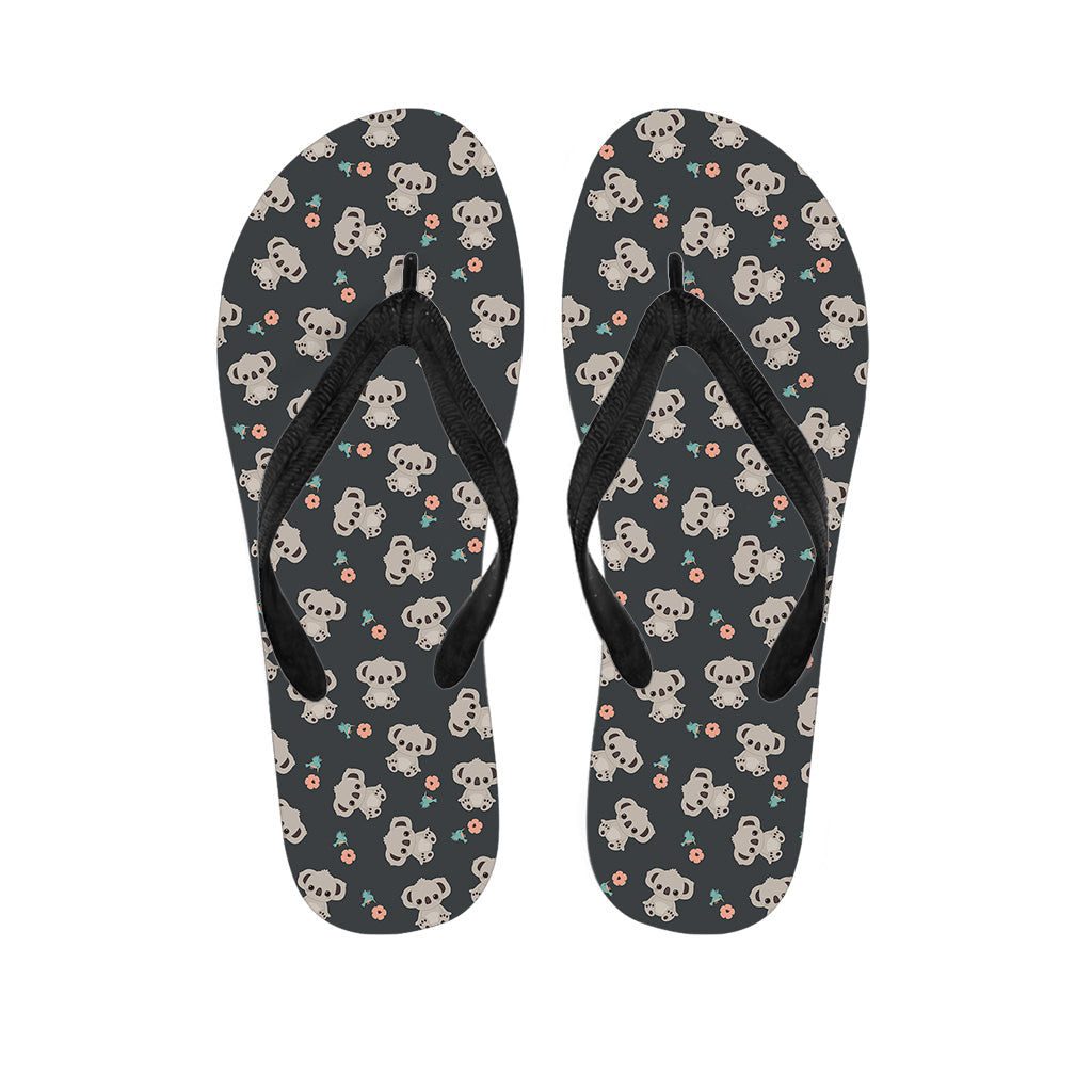 Baby Koala and Floral Hawaiian Flip Flops - The Perfect Addition to Your Island Outfit! - 1