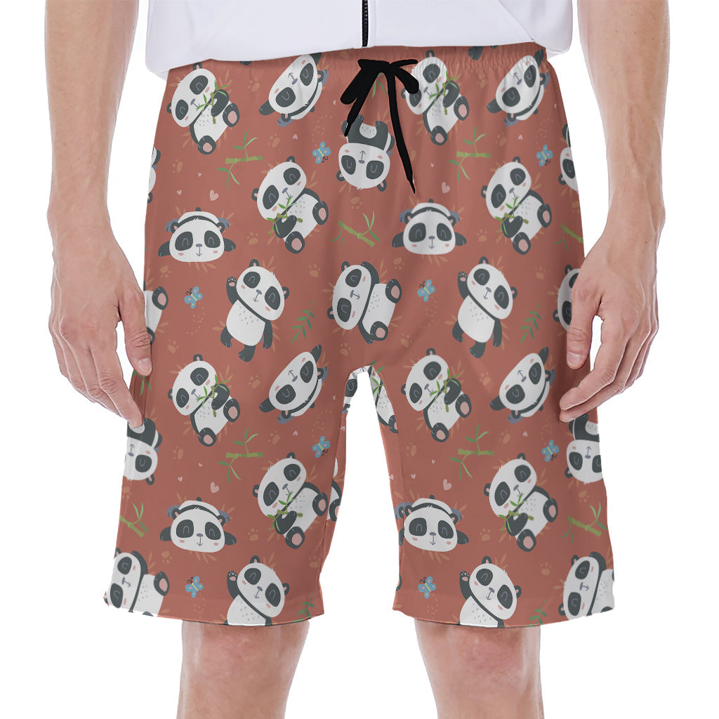 Baby Panda and Bamboo Men&#39;s Hawaiian Beach Shorts - Embrace Island Style - 1