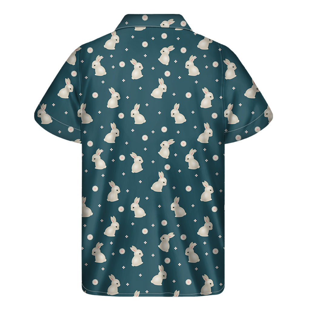 Baby Rabbit Pattern Hawaiian Short Sleeve Shirt for Men - 2