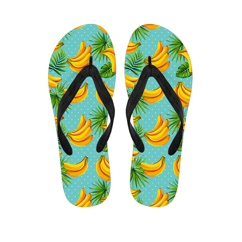 Banana Palm Leaf Print Hawaiian Flip Flops: Complete Your Island Outfit! - 1