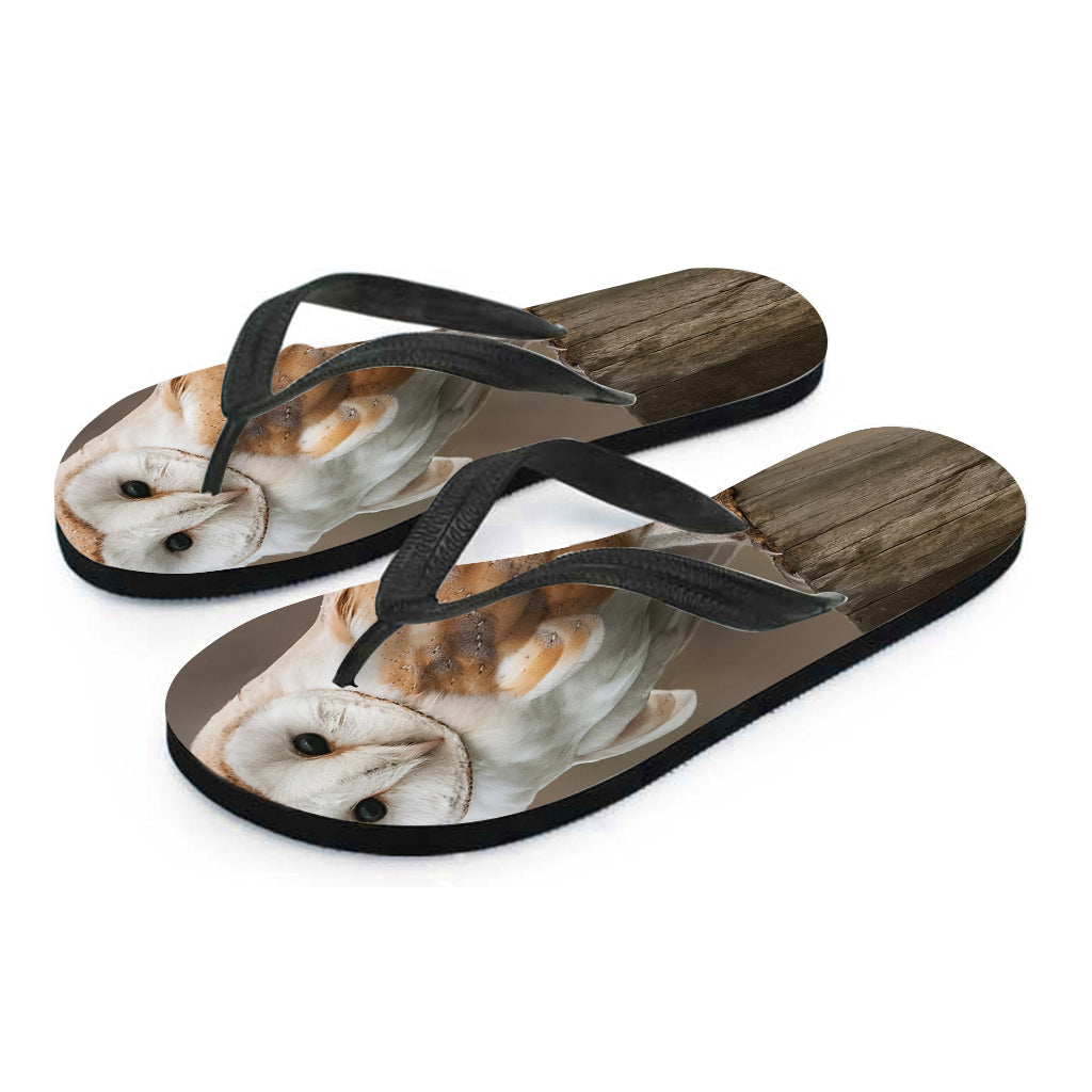 Barn Owl Print Hawaiian Flip Flops: Stylish Island Attire - 2