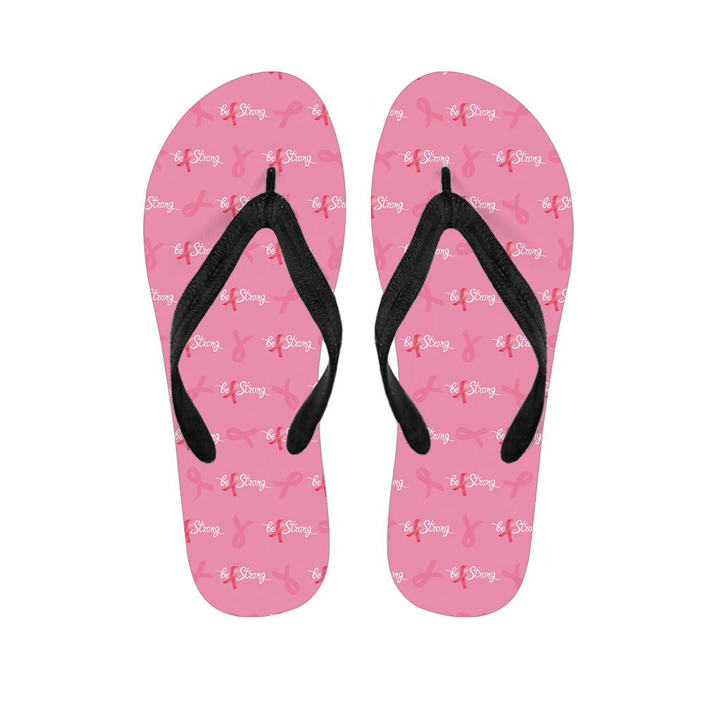 Be Strong Breast Cancer Hawaiian Flip Flops: Embrace the Aloha Spirit with Style - 1