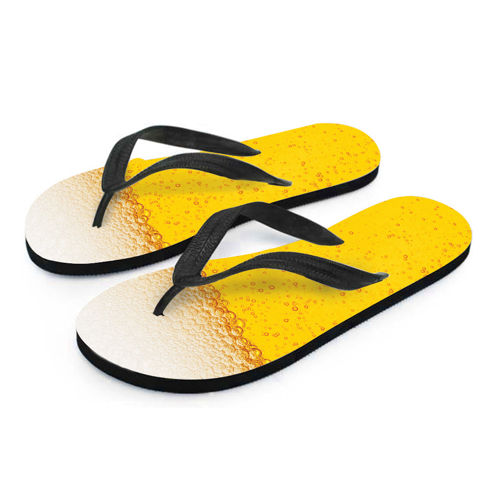 Beer with Foam Hawaiian Flip Flops: The Perfect Addition to Your Aloha Attire! - 2