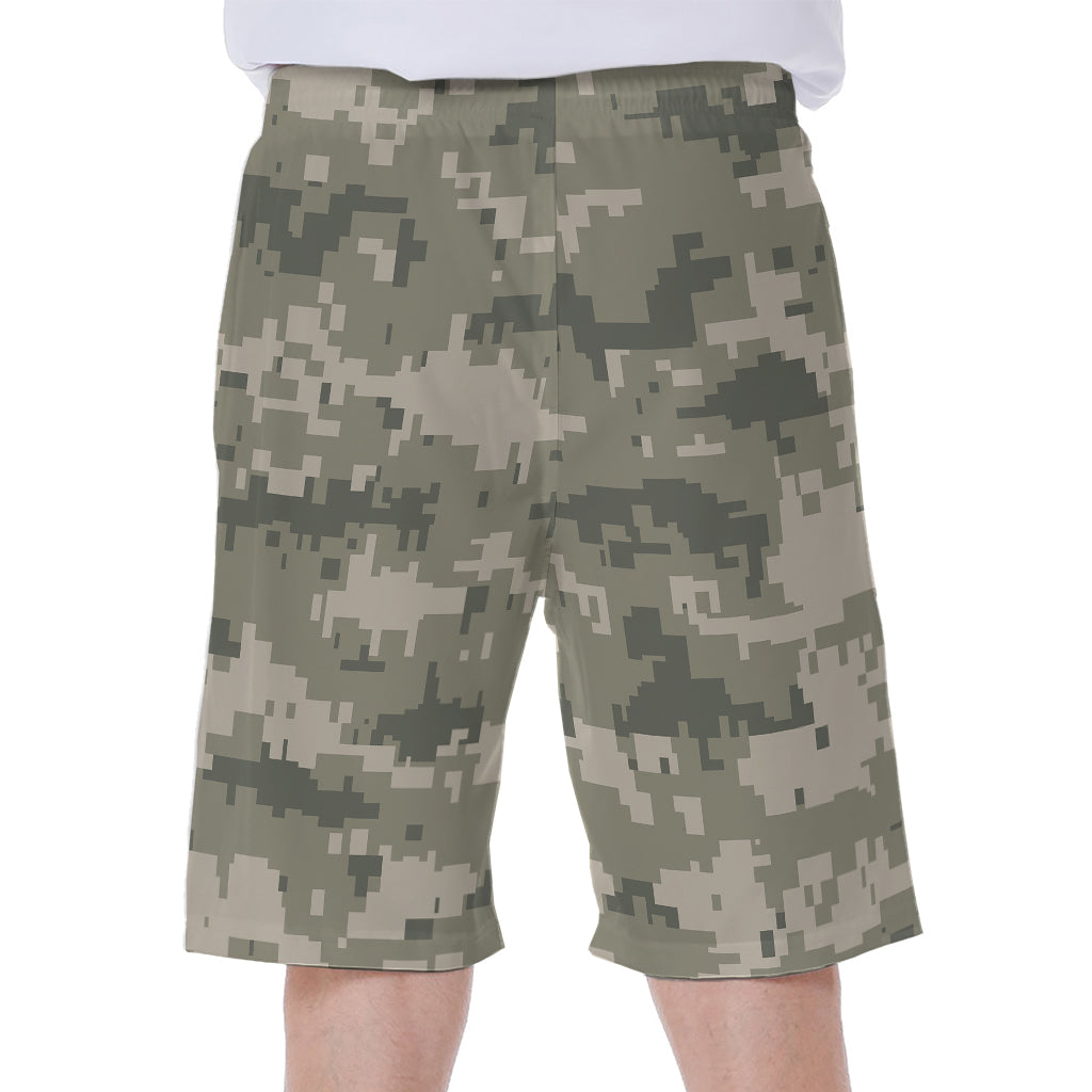 Beige Digital Camo Hawaiian Men&#39;s Beach Shorts - Embrace Island Style - 2