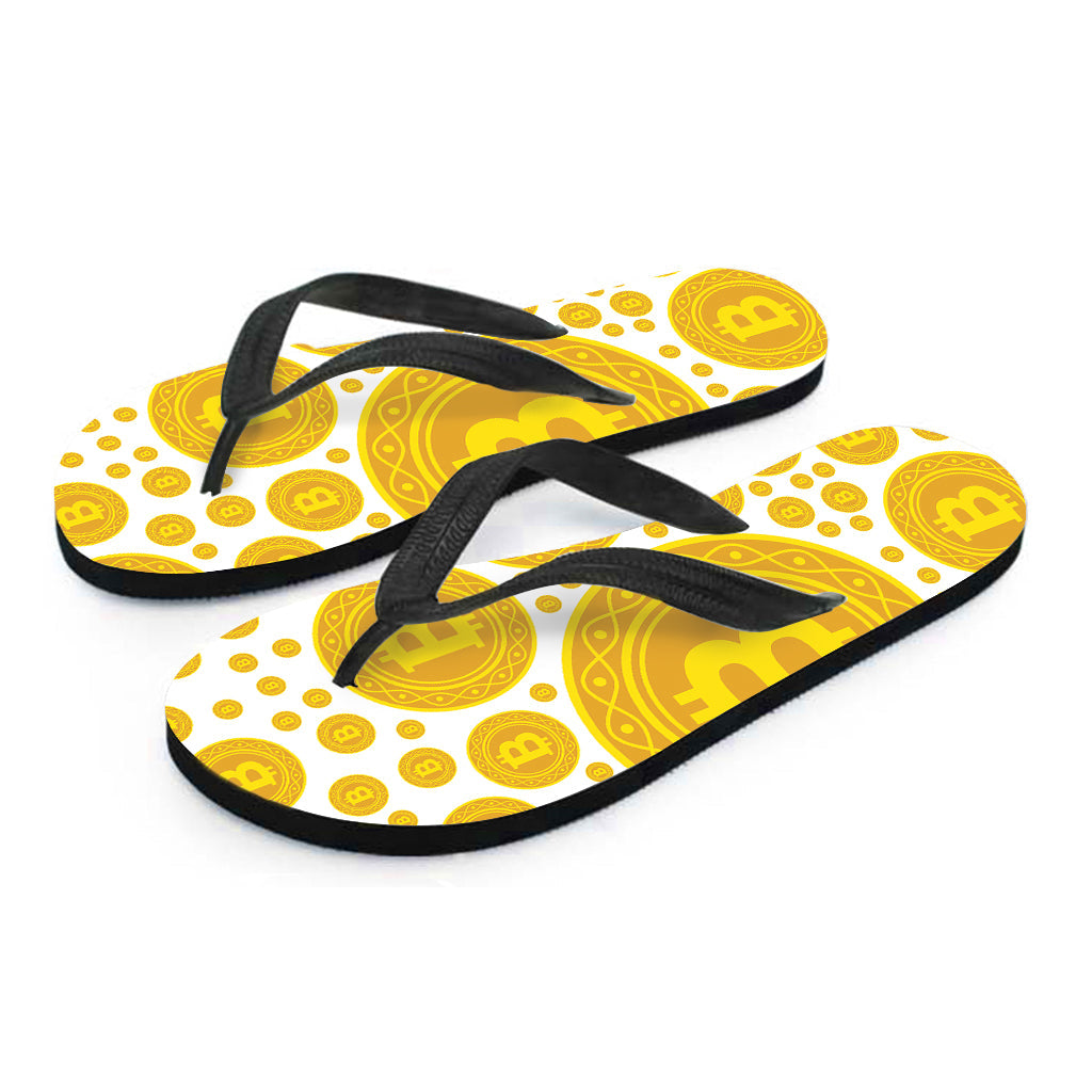 Bitcoin Crypto Pattern Hawaiian Flip Flops: Embrace the Island Style - 2