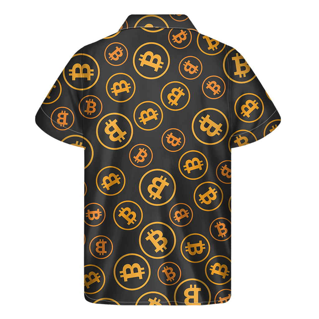 Bitcoin Cryptocurrency Pattern Hawaiian Short Sleeve Shirt - 2