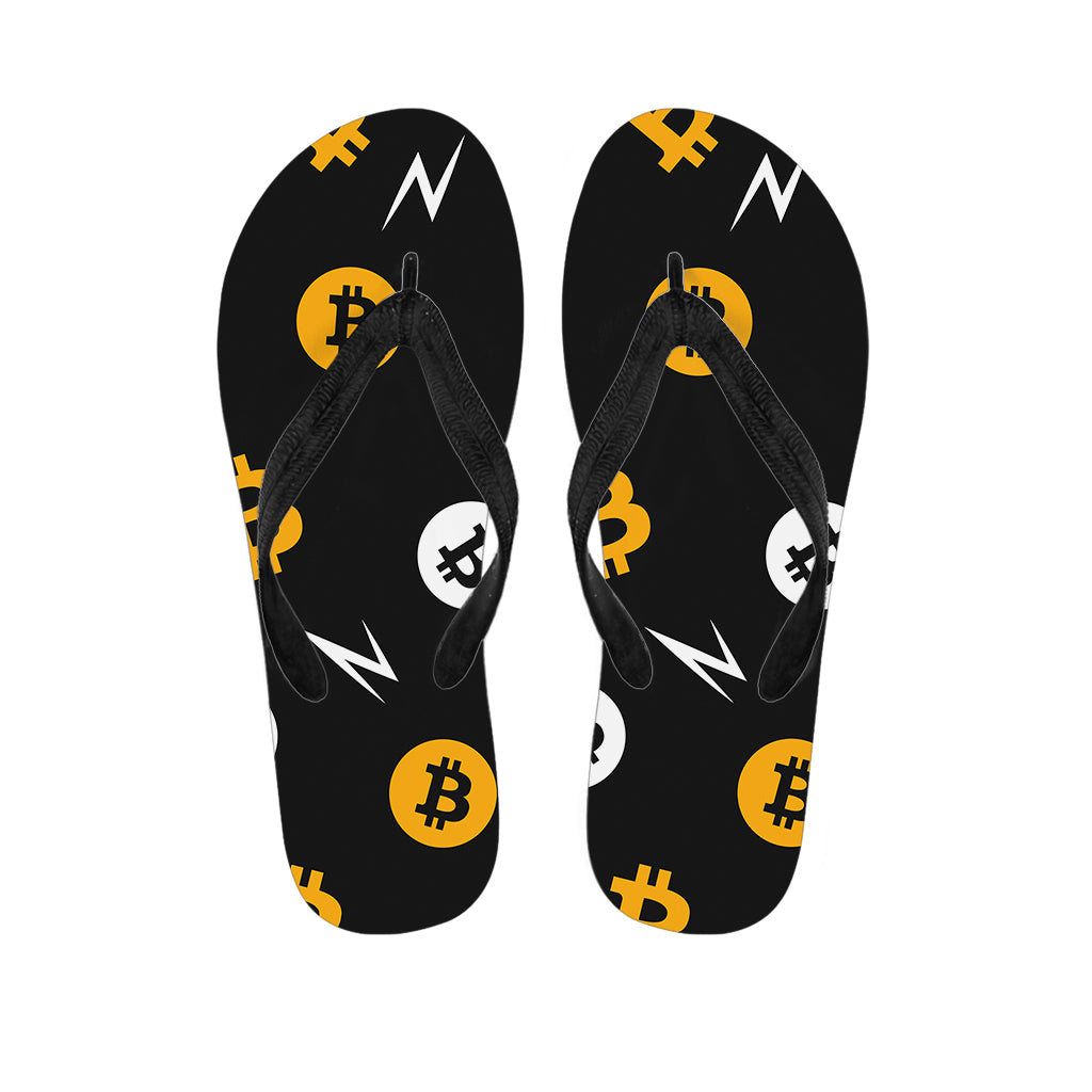 Bitcoin Symbol Hawaiian Flip Flops: Embrace Tropical Vibes in Style - 1