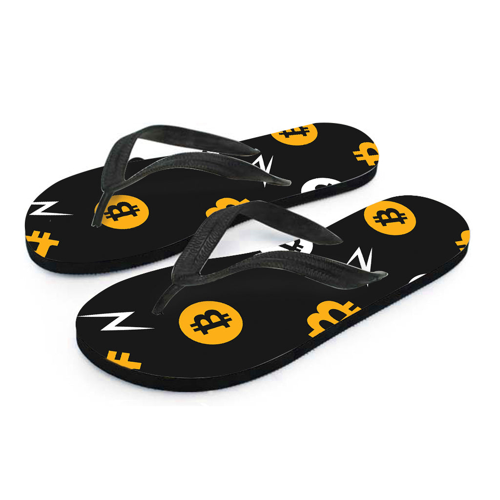 Bitcoin Symbol Hawaiian Flip Flops: Embrace Tropical Vibes in Style - 2