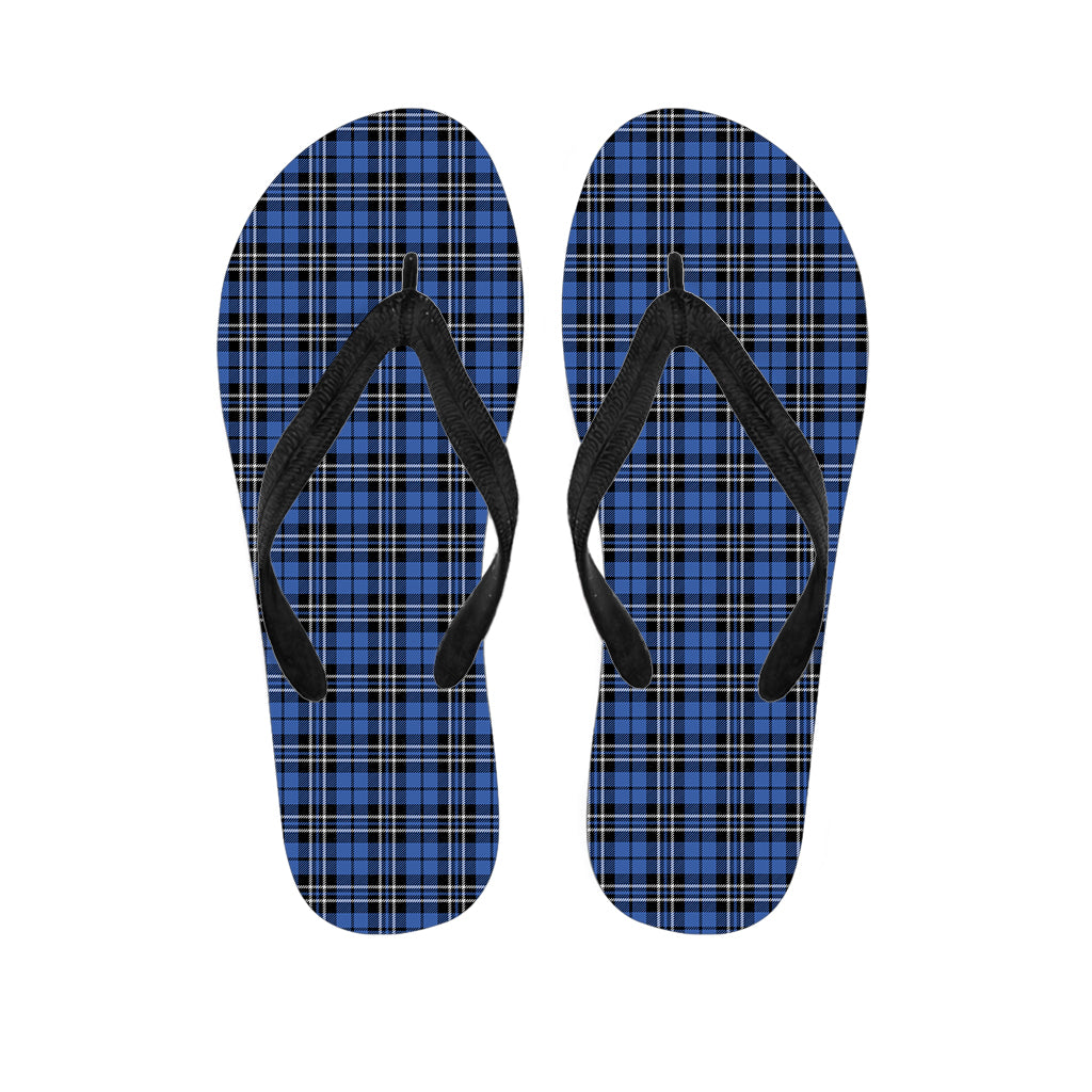 Black and Blue Tartan Hawaiian Flip Flops: Embrace Island Style - 1