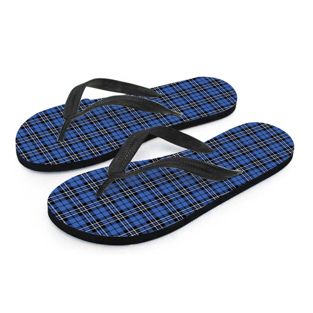 Black and Blue Tartan Hawaiian Flip Flops: Embrace Island Style - 2