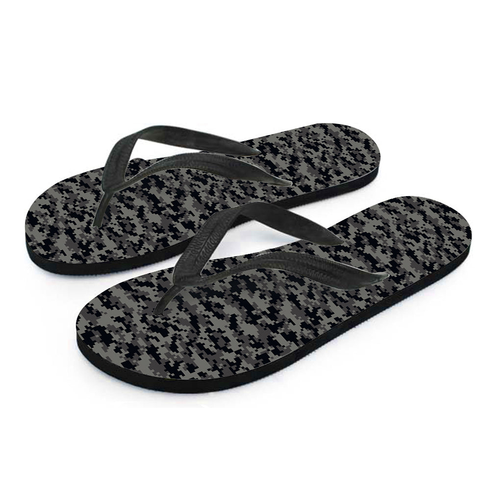 Black and Grey Digital Camo Hawaiian Flip Flops: The Ultimate Island Style - 2